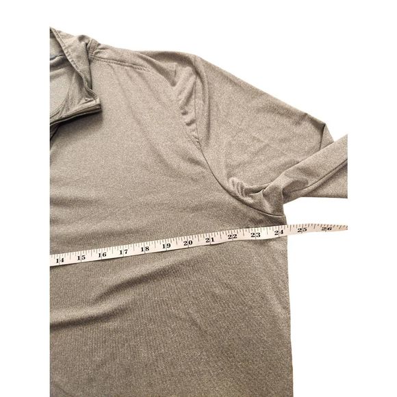 Johnnie-o Men's Large 1/4 zip lightweight Gray polyester performance Logo - Picture 3 of 9